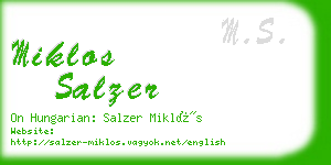 miklos salzer business card
